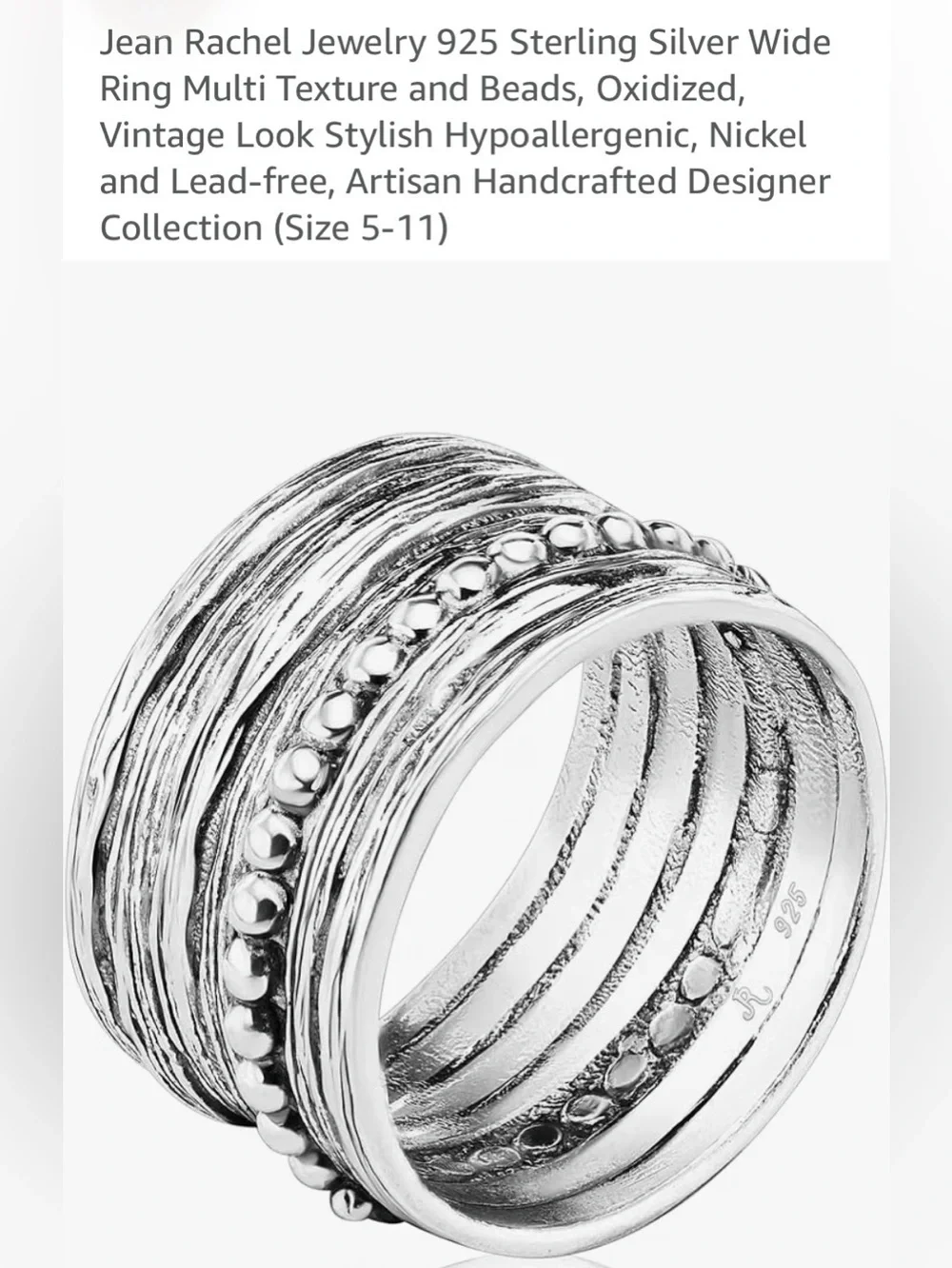 Jean Rachel - 925 Sterling silver ring - size 6